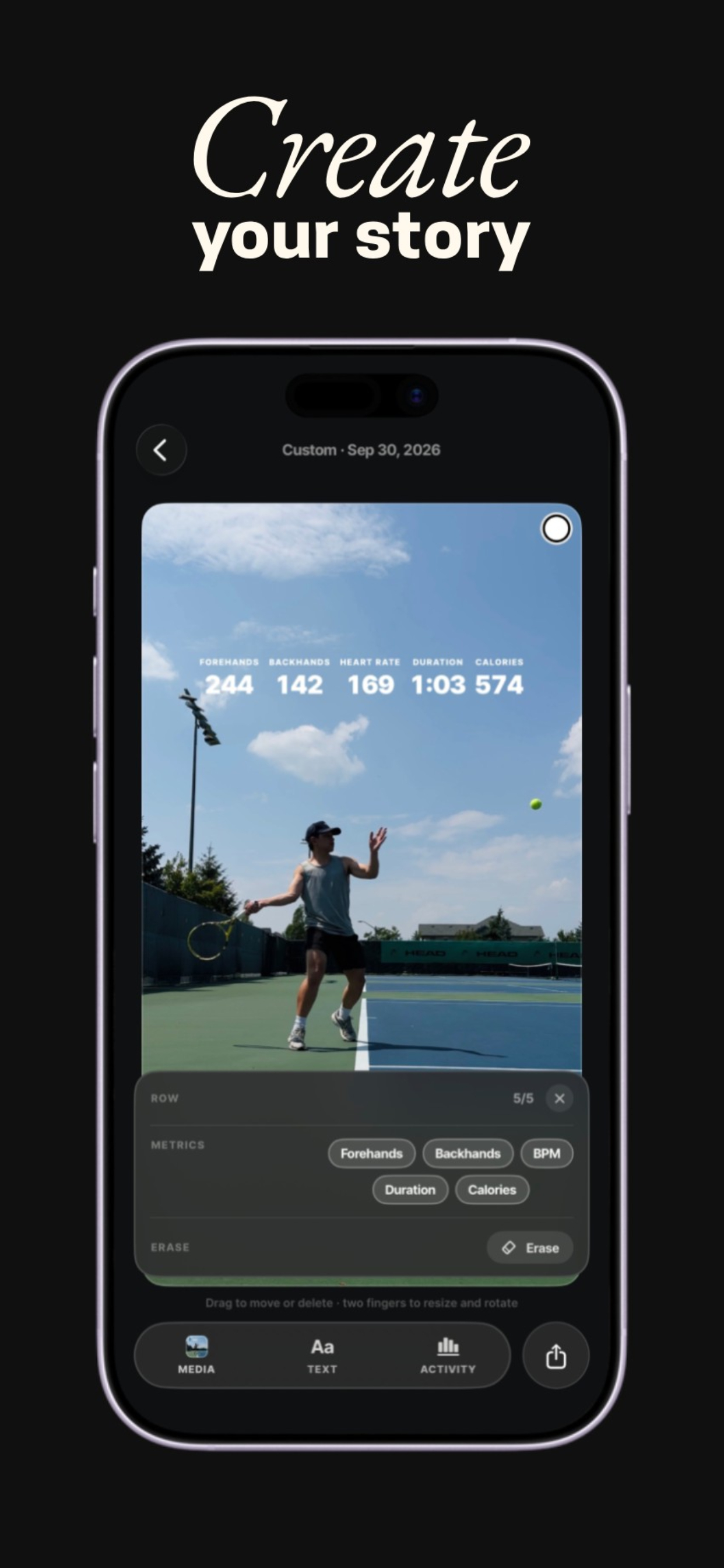 Grounds story editor on iPhone